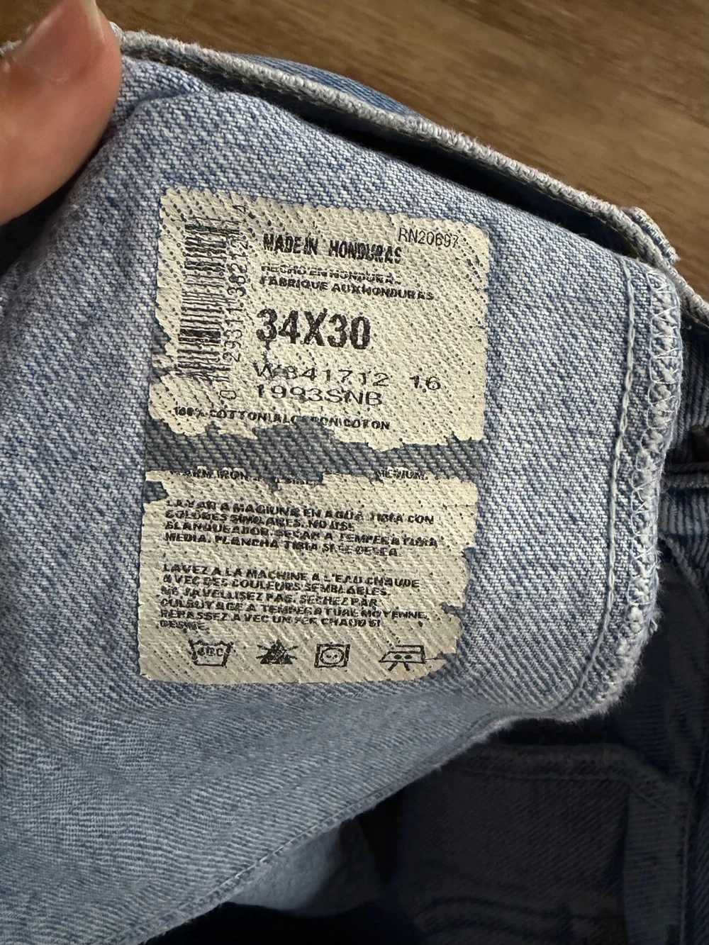 Vintage Dickies Men's Light Blue Classic Straight Jeans